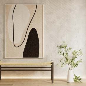 侘寂风床尾凳3D模型下载